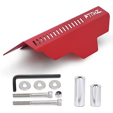 Imagem de PTNHZ – Placa de refrigeração de radiador de alumínio, tampa/proteção para 08-14 Subaru Impreza WRX e STIPTNHZ Pulley Cover vermelho CCR01