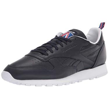 Imagem de Reebok Tênis de couro clássico unissex para adultos, Vector azul marinho/branco/vermelho vetor, 37/38 BR