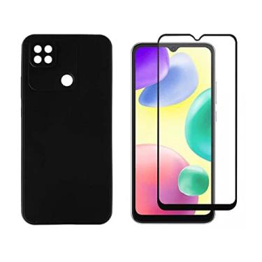 Imagem de Capa Case Anti Impacto Aveludada Preta + Película 3D 9D Xiaomi Redmi Note 11 Redmi 10A Poco M4 Pro (Redmi 10A)