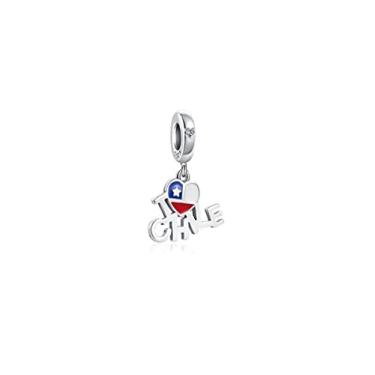 Imagem de Berloque I LOVE CHILE em Prata 925