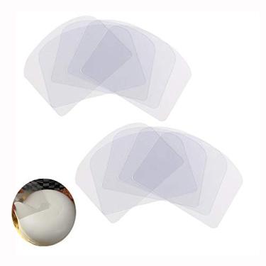 Imagem de Raspador transparente de bolo, 10 peças, para bolo, de plástico, flexível, mais suave para pastelaria, bolo, ferramenta de decoração de assar