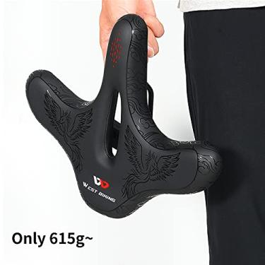 Imagem de Tingpai Amplo selim pa bicicleta confortável almofada pa bicicleta de montanha selim impermeável pa ciclistas pa homens e mulheres est da BTT