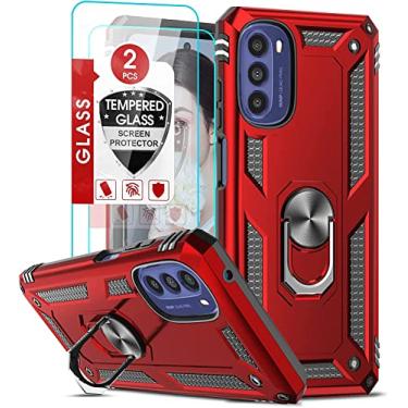 Imagem de Case for Motorola Motorola moto g 5g with Slide Camera Cover,Military Grade Heavy Duty Protection Phone Case Cover with Magnetic Ring Kickstand for Motorola Motorola moto g 5g (vermelho)