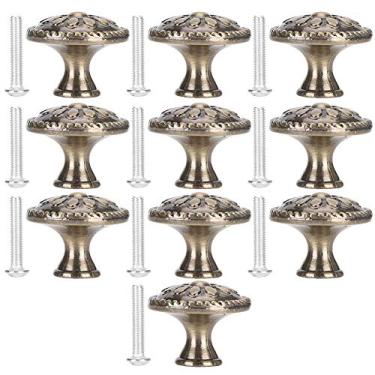 Imagem de Pacote Com 10 Puxadores de Armário, Puxadores de Móveis de Liga de Zinco para Gaveta de Armário, Móveis de Guarda-roupa, Cor de Bronze Antigo, Puxador de Armário