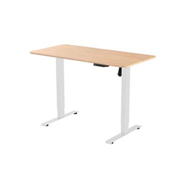 Imagem de Uncaged Ergonomics Mesa de Pé Elétrica Acessível Rise UP Essencial - Mesa Ergonômica para Computador de Escritório - Altura Ajustável (68,5 a 117,8 cm) - Mesa de Bordo Branco - 59,9 x 119,9 cm