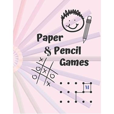Imagem de Paper & Pencil Games: Paper & Pencil Games: 2 Player Activity Book, Blue - Tic-Tac-Toe, Dots and Boxes - Noughts And Crosses (X and O) -- Fun Activities for Family Time