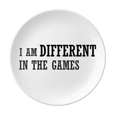 Imagem de Prato decorativo de porcelana Salver Prato de jantar I Am Different In The Games
