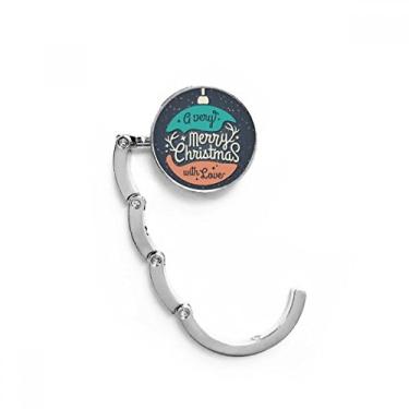 Imagem de Guirlanda colorida de Natal com ilustração abstrata, gancho de mesa com fecho decorativo, gancho dobrável