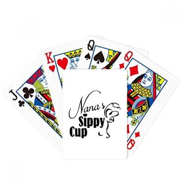 Imagem de DIYthinker Baralho de pôquer com desenho animado Vovó Melhores Desejos Presente de mesa