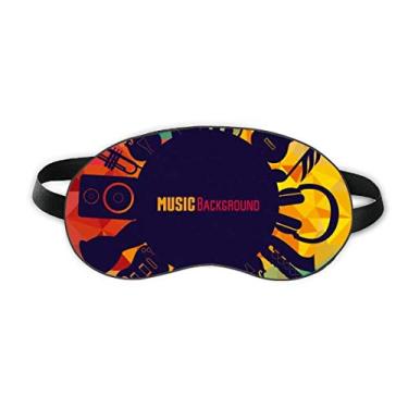 Imagem de Music Instruments Crazy Blue Ilustration Sleep Eye Shield Soft Night Vlindfold Shade Cover