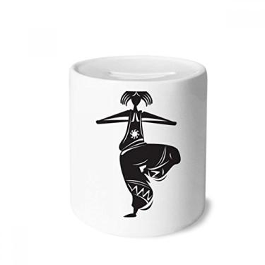 Imagem de DIYthinker Dance Celebrate Outline Caixa de Dinheiro México Mexicano Caixa de Cerâmica Porta-Moedas Presente