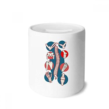 Imagem de DIYthinker Vertebral Caixa de Dinheiro com Ilustração de Articulação Corporal Porta-Moedas de Cerâmica