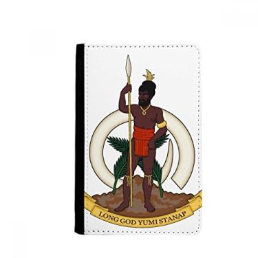 Imagem de Carteira Vanuatu com emblema nacional da Oceania Porta-passaporte Notecase Burse para cartões