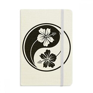 Imagem de Caderno Culture Yin-yang com design de flores oficial, capa dura de tecido, diário clássico