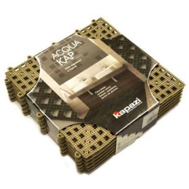 Imagem de Piso Modular Acqua Kap Bege 30cmx30cm Kit com 6 Peças
