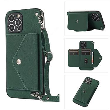Imagem de Para Xiaomi Para MI 12T Pro POCO X3 NFC Carteira Crossbody Slot para Cartão Alça de Ombro Caso Para Redmi Note 11 11S Note 9S 8 Pro Capa de Telefone,verde,Para MI 10T Lite