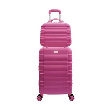 Imagem de MALA BORDO EXPANSIVA VIAGEM COM FRASQUEIRA RÍGIDA RODINHA Cor:Pink;Tamanho:P