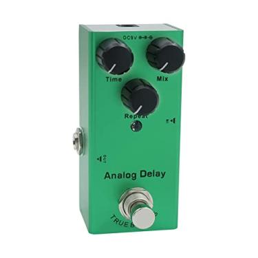 Imagem de SIMBAE Pedal De Guitarra EF-10 Pedal de Efeito de Guitarra Elétrica Mini Pedal de Efeito de Guitarra Elétrica Única com True Bypass - Delay Analógico (Verde Escuro)