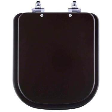 Imagem de Tampa de Vaso Sanitário com Amortecedor Piano Marrom Fosco para Bacia Deca
