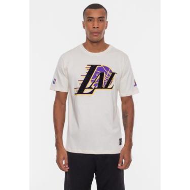 Imagem de Camiseta Nba Floco Los Angeles Lakers Off White