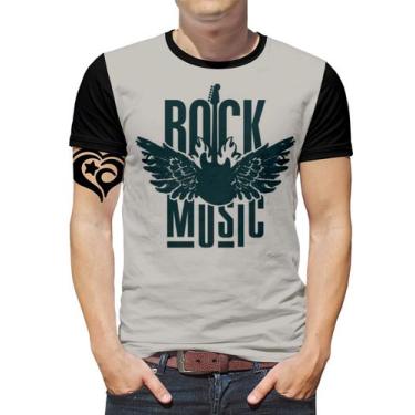 Imagem de Camiseta Rock Rocker Plus Size Masculina Adulto Blusa Cinza - Alemark