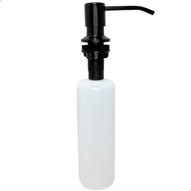 Imagem de Dona D.cor, Porta Detergente Dispenser De Embutir Preto Fosco Aço Inox 304 500ml Dispenser Dosador Embutido Pia Bancada Cozinha Porta Sabonete Liquido Black