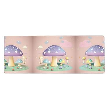 Imagem de Teclado de borracha extragrande Cartoon Mushroom, 30 x 80 cm, superespesso para proporcionar uma sensação confortável