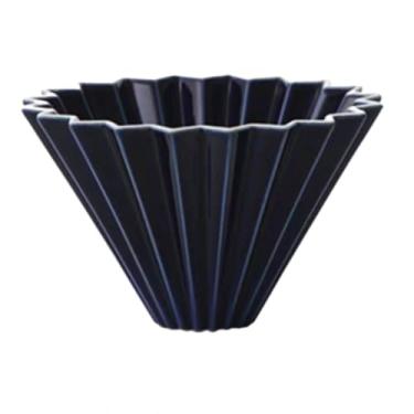 Imagem de Goodening Copo de filtro de origami, cafeteira de cerâmica, gotejador de café não elétrico, máquina de fazer cerveja manual fácil para casa, café, acampamento, presentes de café (preto)