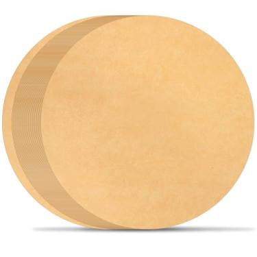 Imagem de BYKITCHEN Papel pergaminho, conjunto de 200, papel manteiga antiaderente de 25 cm para assar, folhas de pergaminho pré-cortadas para prensa de tortilha, máquina de quesadilla, forma de pizza, forma de