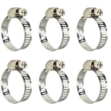 Imagem de Abraçadeira Aço Inox Rosca Sem Fim 1" Polegada 16-25mm Reforçada | Kaztec | Kit 06 Un
