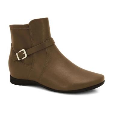 Imagem de Bota Cano Curto Feminina Café Comfortflex - Comfort Flex