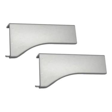 Imagem de Par Ponteira Acabamento Puxador Perfil Arezzo RM183 MMO2018 Facetato PE-183 Compatível com MDF de 18mm Acabamento Fosco Ideal para Móveis Planejados e Marcenaria Utilika Distribuidora® (Fosco)