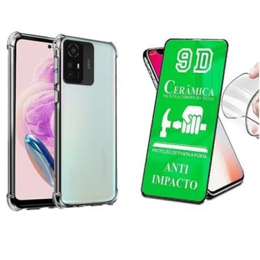Imagem de Kit Capa Capinha Case Anti Impacto e Película Ceramica 9D Compatível Xiaomi Redmi Note 12s