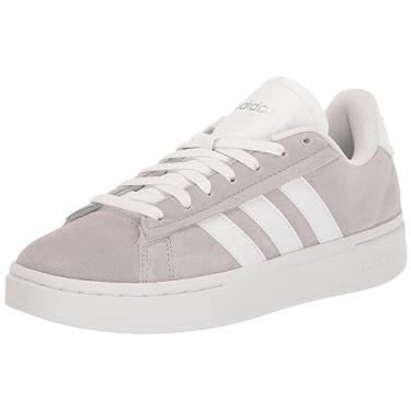 Imagem de adidas Grand Court Alpha Tênis feminino, Cinza/branco/prata metálica, 40
