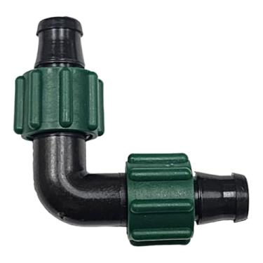 Imagem de Pacote com 10 - Fita de gotejamento premium para tubo de irrigação cotovelo (5/20.3 cm ou .1,587.5 cm - .1,638.3 cm) Conector Perma-Loc universal encaixe de bloqueio farpado - Serve para todas as