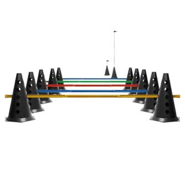 Imagem de Kit 12 Cones Furados C/ 6 Barreiras Funcional Agilidade