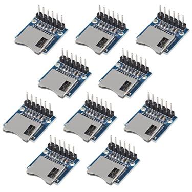 Imagem de UMLIFE Módulo leitor de cartão Micro SD SDHC TF pinos soldados com chip de conversão de nível de interface SPI compatível com Arduino Raspberry PI 10 peças