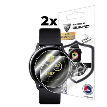 Imagem de Película IPG para Samsung Galaxy Watch Active 40 mm (2 unidades) invisível ultra HD transparente filme antiarranhões protetor de pele - liso/autocura/sem bolhas