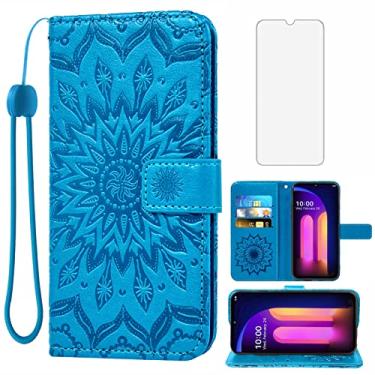 Imagem de Capa de telefone para LG V60 ThinQ/G9 ThinQ/V60 Capa carteira com protetor de tela de vidro temperado, capa flip de couro, suporte de cartão, acessórios para celular Lgv60thinq Lgv60 V 60 Thin Q Lgg9