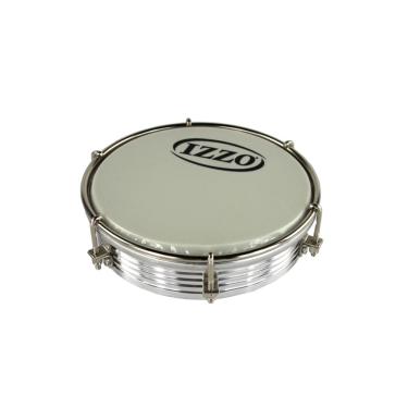 Imagem de Tamborim 06 Polegadas Alumínio Anodizado Prata Com Pele