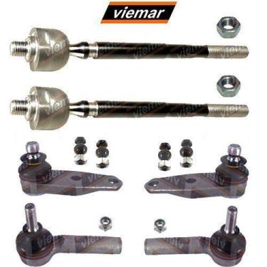 Imagem de Kit par terminal direcao + pivo + articulacao axial direito e esquerdo