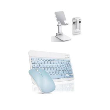 Imagem de Teclado E Mouse Bluetooth + Suporte Para Tablet Samsung Galaxy Tab A8 