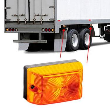 Imagem de 4 Lanterna Lateral Retangular Baú Carreta Caminhão - GF LANTERNAS, AMB