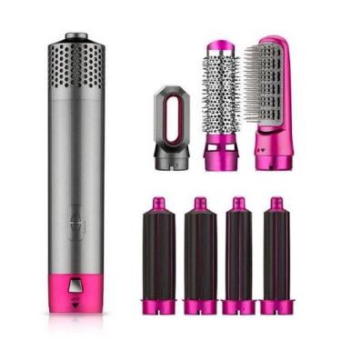 Imagem de Escova 5x1 Elétrica Quente Alisadora Rotativa Secadora 110v - ALZZA