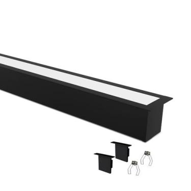 Imagem de Perfil de Embutir Taschibra Para Fita de Led Apex 35 Com 2 Metros, Pre