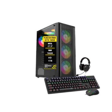 Imagem de Pc Gamer Intel I7 Placa Gtx 1650 Memoria 16Gb Hd1Tb Ssd120Gb - Amorim 