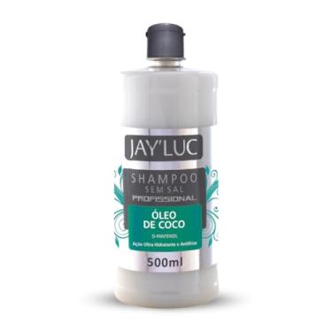 Imagem de Shampoo Profissional Óleo De Coco Sem Sal Jay Luc 500Ml, Jay'Luc Cosméticos, Xampu De Cabelo Profissional Óleo De Coco Sem Sal, Branco, Todos Os Tipos De Cabelos, Ação Ultra Hidratante E Antifrizz