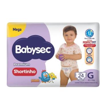 Imagem de Fralda Shortinho Babysec Premium Tamanho G com 24 Fraldas Descartáveis