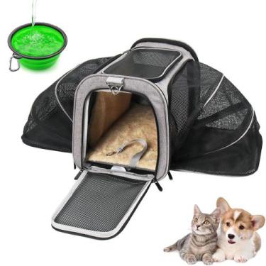 Imagem de Kit Bolsa Pet Expansivel Transporte Viagem Cabine Cachorros e Gatos Ci