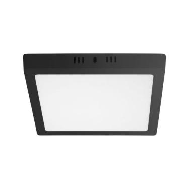 Imagem de Painel de Led Quadrado Sobrepor 24W Preto Bivolt Taschibra, 4000K - Ne